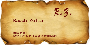 Rauch Zella névjegykártya